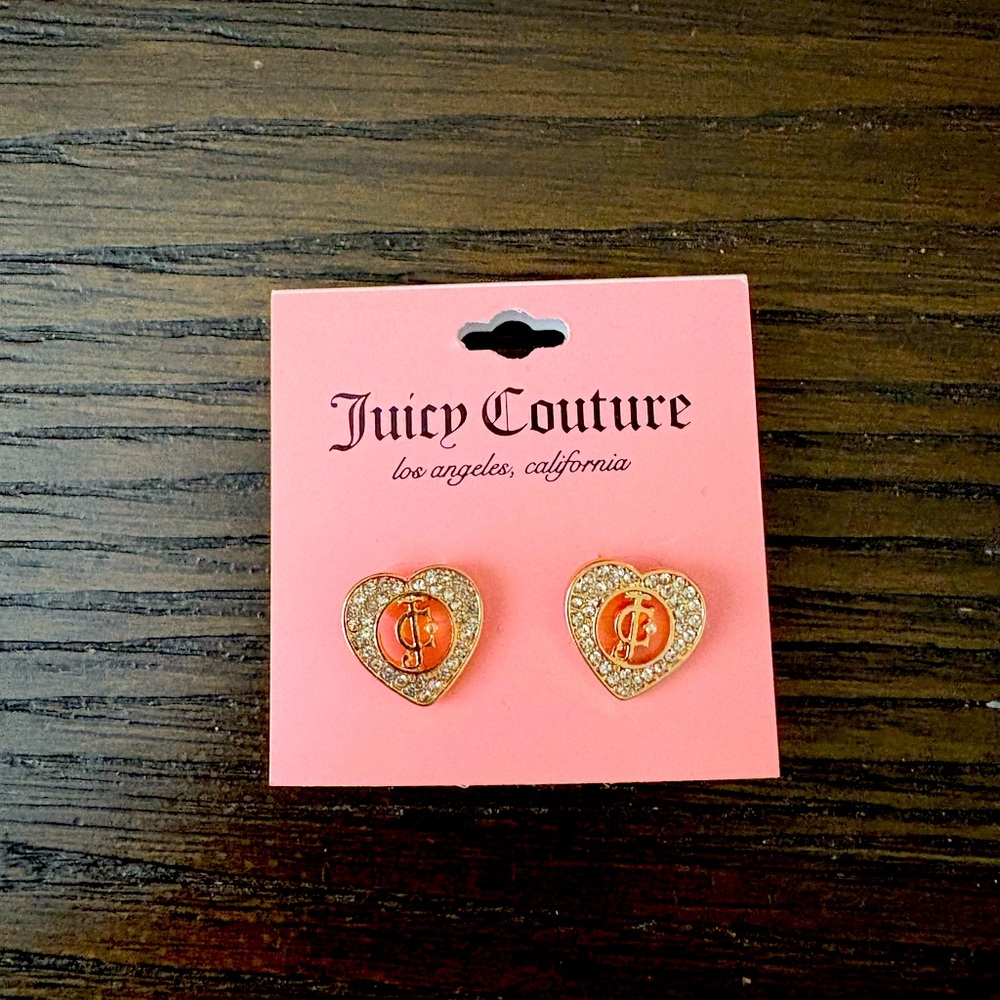 NEW Juicy Couture Heart Earrings